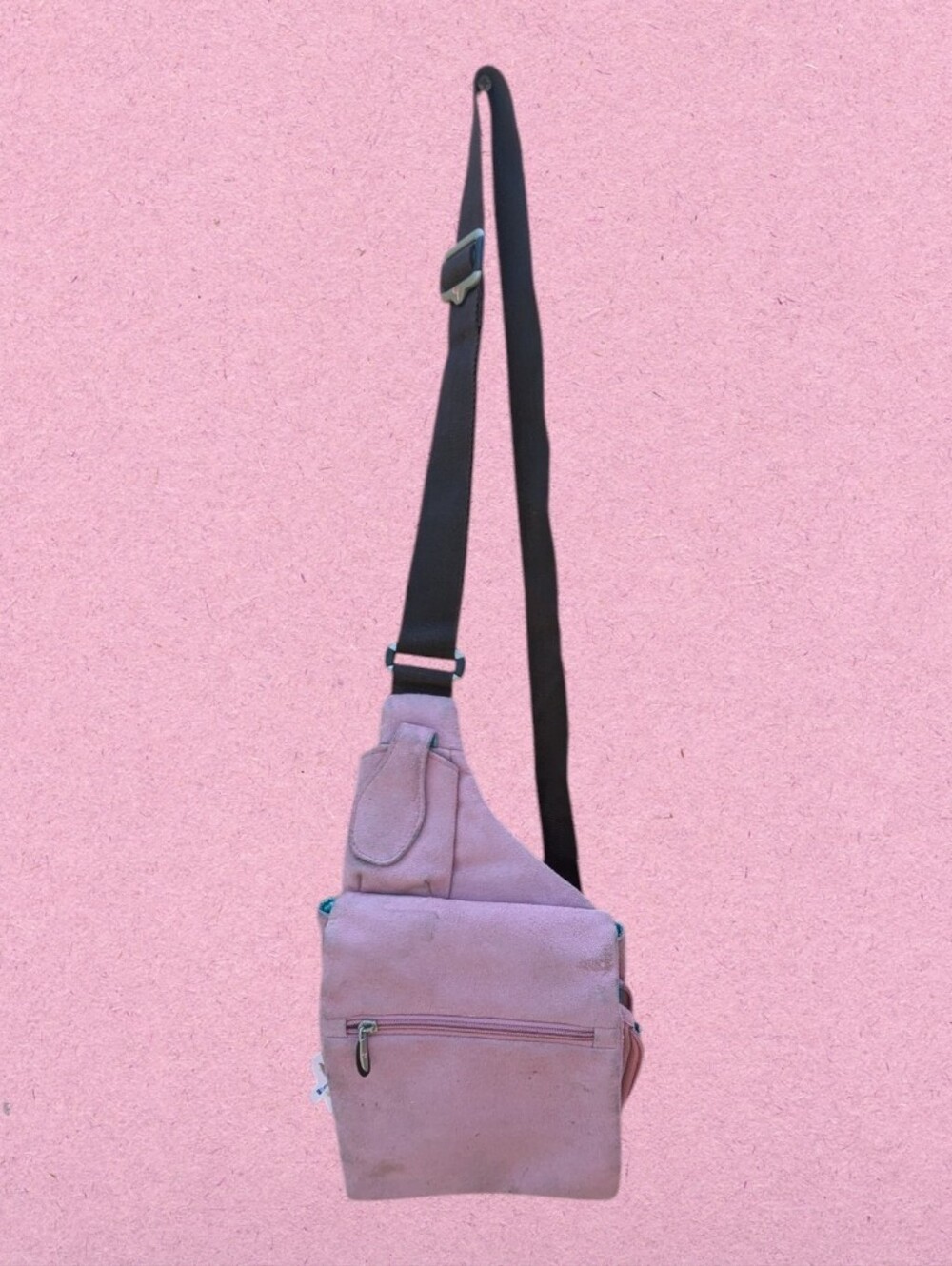 Women's Travelon Pink Suede Crossbody Bag
